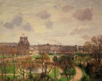 Pissarro, Camille - Garden of the Louvre, Morning, Grey Weather